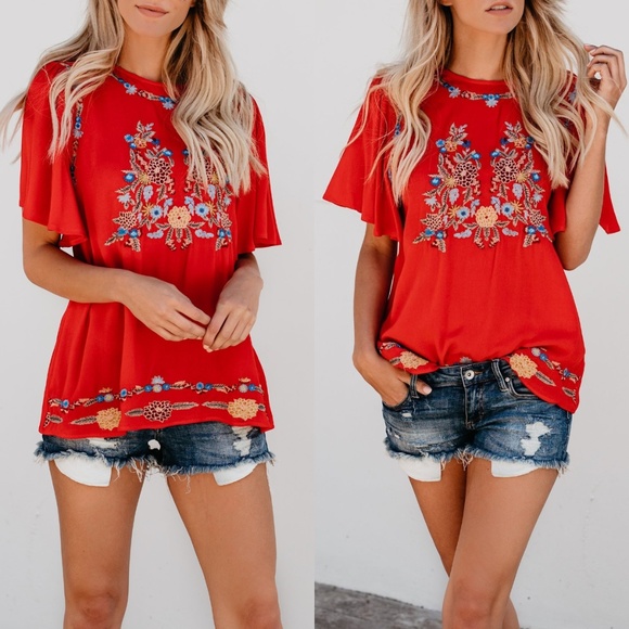 Tops - Embroidered Top